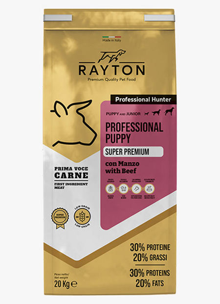 crocchette di carne per cani da caccia